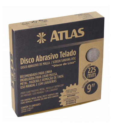DISCO ABRASIVO TELADO 225 GRAO 120