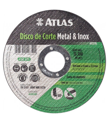 Ideal para cortar metal y acero inoxidable. No debe utilizarse en Sierra Mármol. No lo utilice para desbarbar o afilar herramientas. No utilizar cuando existan signos de grietas, irregularidades o después de la fecha de caducidad.