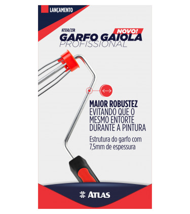 GARFO GAIOLA 5 ARAMES PARA PINTURA 23CM